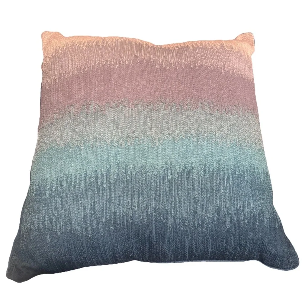 Pier 1 Teal and Cream Accent Pillow